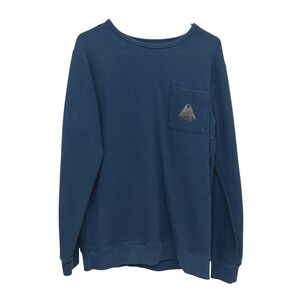 TOBE Outerwear Navy Cotton Crewneck Sweatshirt L Minimal Workwear Streetcore